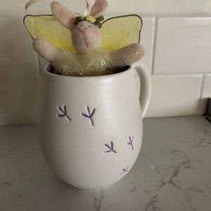 Hallmark Easter Mug and Russ Judy Lynn Collection Bunny Ornament